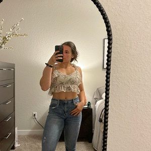 Flowered crop top